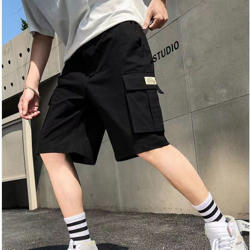 现货速发青年韩版工装短裤男士宽松5分裤男人大码休闲5分裤少年潮