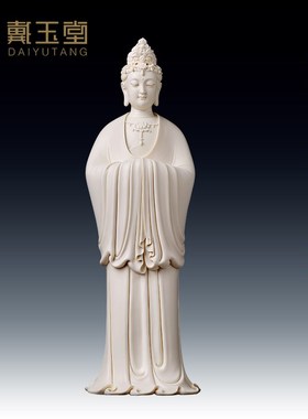 速发陶师自在观音立像省级大瓷萨建平观世音菩林像供奉家用