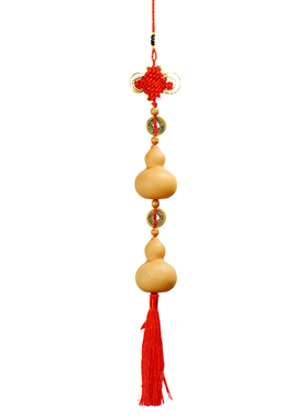 速发葫芦挂件门对吉帘钱小葫芦串铜钱客厅门五门祥结大门口挂饰