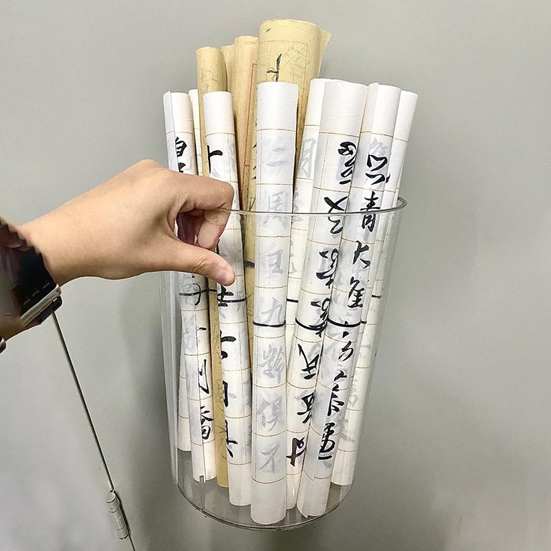 速发画70T透理盒超好用的整明家用字X卷轴宣纸收纳筒圆形大容量垃