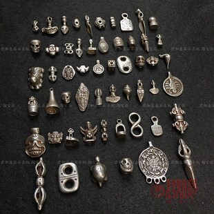 速发藏式天铁挂件吊坠 西项手串藏链配珠装饰配饰散珠子卡子背云