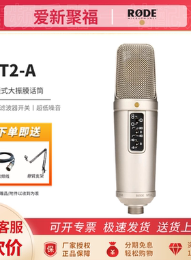 RODE罗德NT2A大震膜话筒电容麦专业录音演出直播多指向性麦克风