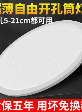 自由开孔筒灯led灯超薄射灯孔灯客厅家用筒灯天花板灯嵌入式筒灯