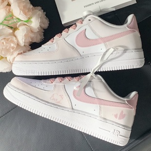 耐克空军一号Nike AirForce1经典耐磨手绘百搭低帮厚底板鞋女款