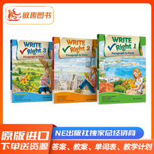 原版少儿高级英语写作Write Right Paragraph to Essay 1/2/3级 课本+练习册 英语教材初高中13-15岁高阶写作寒暑假课程