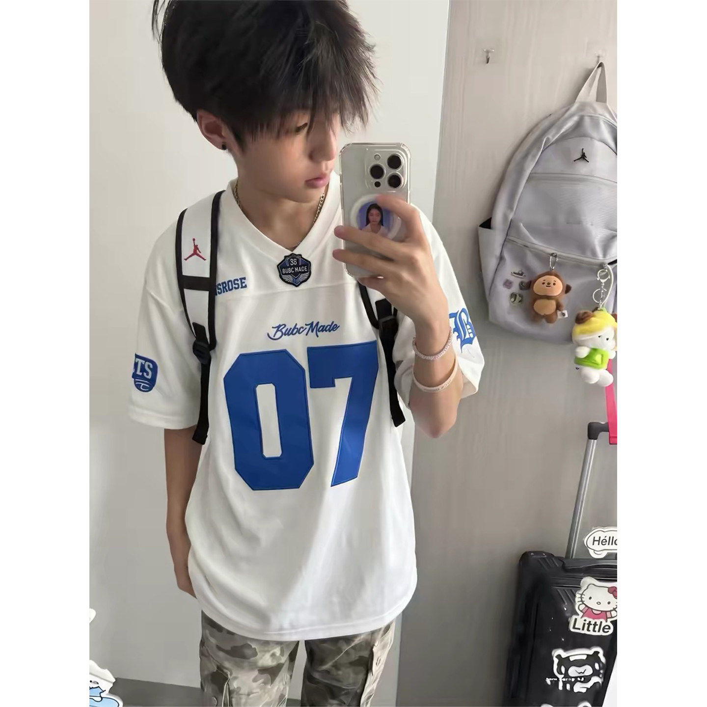 国潮球衣刺绣半袖短袖运动风学生