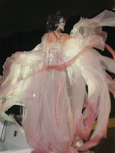 涂七七新款人鱼传说原创神话系列重工刺绣大袖衫诃子裙汉服女唐制