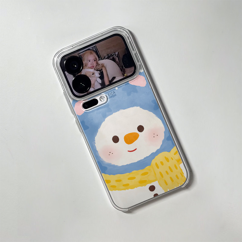 帽子围巾雪人适用iphone17promax手机壳苹果16/15/13新款12华为mate70创意vivos30小米14oppo红米K80荣耀400