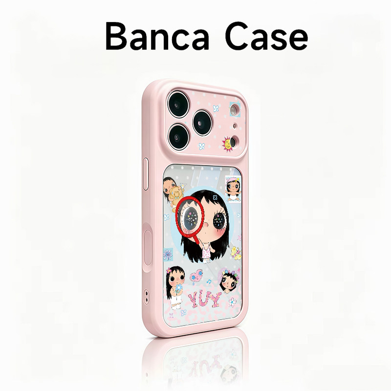 放大镜小玉适用苹果16/17promax双色秒变18手机壳适用iPhone15plus/14透明背板13/18promax大视窗12/11男女款