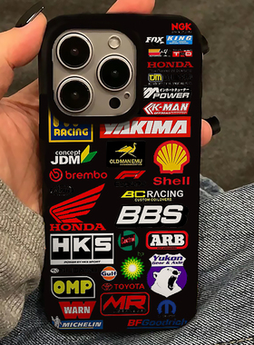 汽车标签手机壳苹果16pro华为pura70满屏标志iPhone15promax小米14文化vivo男生OPPO个性创意13潮酷男x潮适用