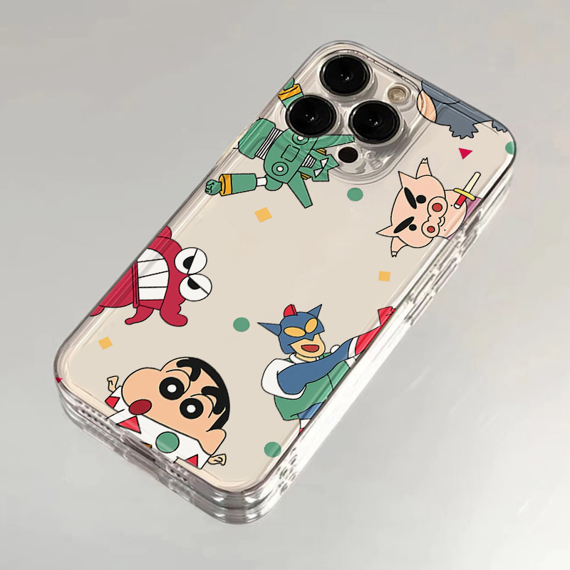蜡笔小新总动员适用iPhone16promax手机壳苹果15华为mate60小米14新款Pura70高级nova13红米K80荣耀90reno12
