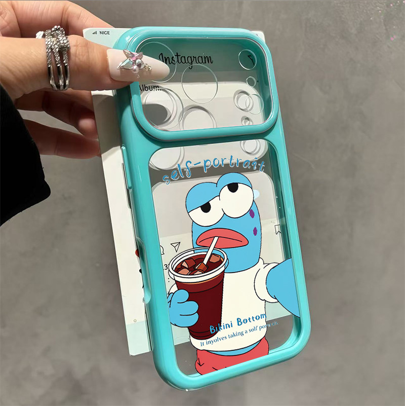 趣味自拍路人鱼马卡龙秒变17大视窗适用iPhone17pro苹果15手机壳16ProMax新款11透明12男女13情侣14潮15plus