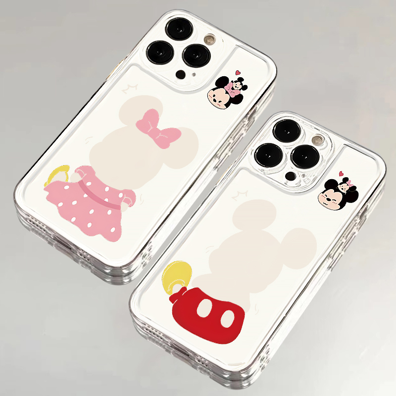 卡通可爱米奇米妮适用13苹果15promax16手机壳iphone14新款12pro荣耀80红米k70opporeno10华为mate60小米11