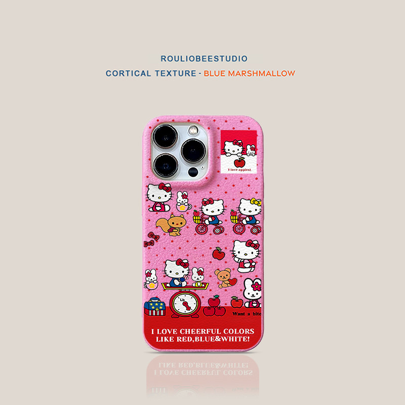 苹果闹钟小猫皮纹适用苹果17/16promax手机壳iPhone15/14/13pro磨砂软套vivoS50华为p70小米17oppo防摔保护套