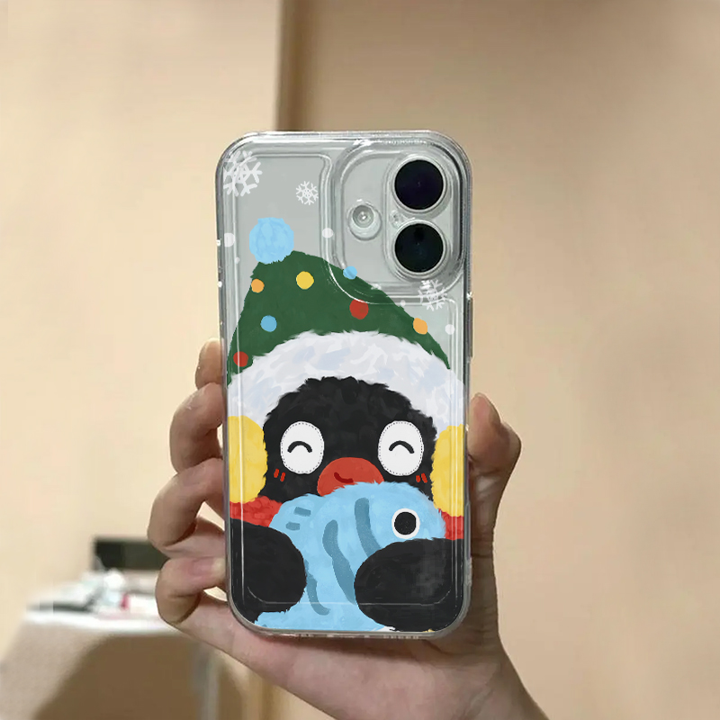 圣诞企鹅适用iphone17promax手机壳苹果16/15/13新款12华为mate70卡通风vivos30小米17PROoppo红米K80荣耀400