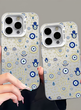 蓝色泡泡适用苹果16promax手机壳iPhone14华为mate70pura小米15荣耀magic7红米k80findx8IQ13一加12vivox200s