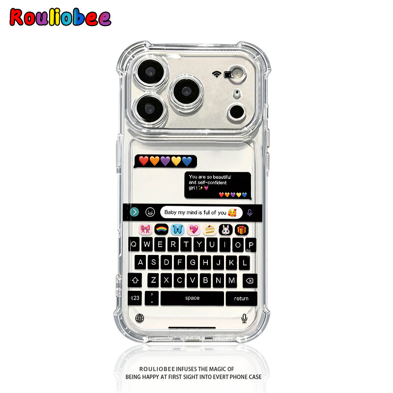 创意聊天记录适用iphone17promax手机壳苹果16/15新款13华为mate70气囊防摔vivos30小米14oppo红米K80荣耀400