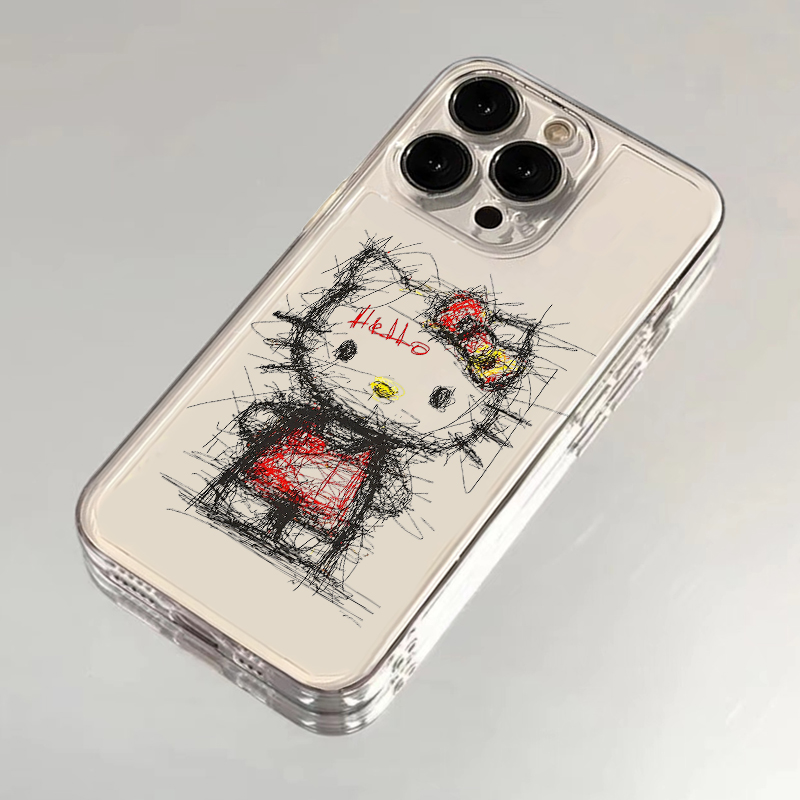 全机型硅胶软壳个性潦草kitty猫