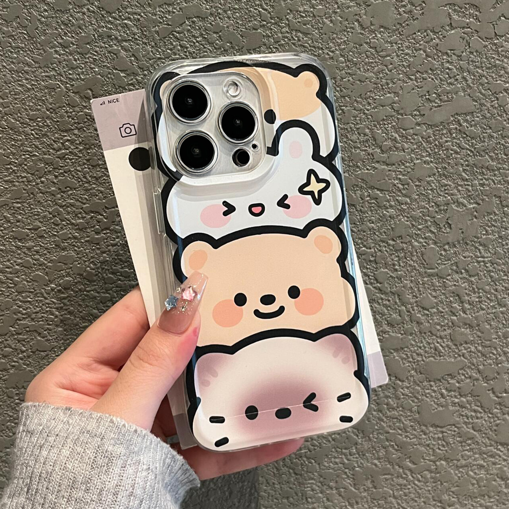 小可爱叠叠乐适用华为mate60pro手机壳iPhone15promax/14/13/12小米13红米vivo荣耀oppo透明iQOO卡通防摔全包