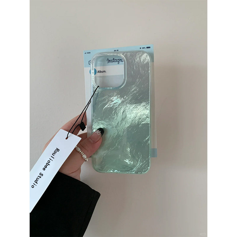 高级ins薄荷绿小众冰川适用iphone15promax苹果16手机壳11新款13防摔12华为P70荣耀90vivoiQOO小米14红米oppo