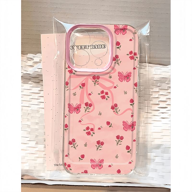 全机型满屏粉花新款高级硅胶软壳