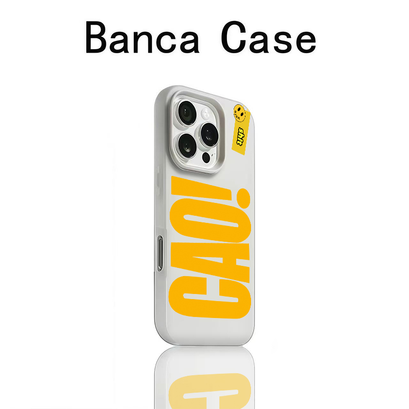 创意英文CAO适用苹果17promax手机壳iPhone16果冻二合一15简约14个性保护套13/12肤感磨砂防摔air男女款xsmax