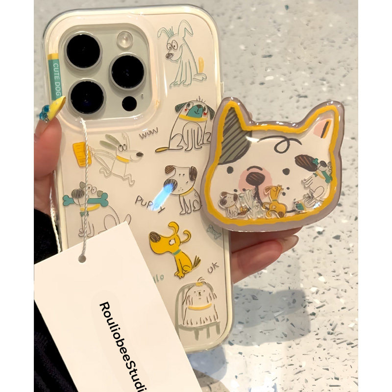 ins韩风涂鸦斑点修勾双层imd适用苹果15promax手机壳iPhone16新款13高级12华为P70荣耀300vivo小米14红米oppo