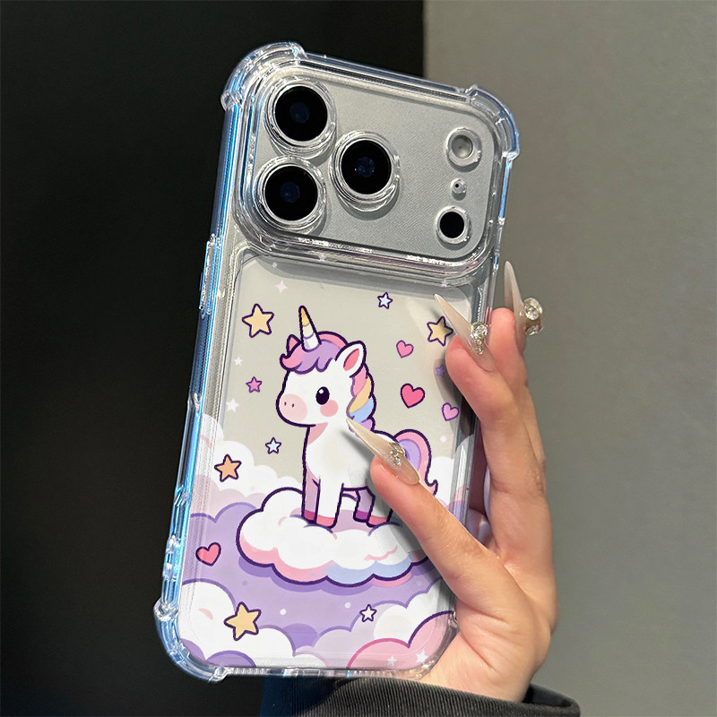 好运独角兽适用iphone17promax手机壳苹果16/15新款13华为mate70透明防摔vivos30小米14oppo红米K80荣耀400