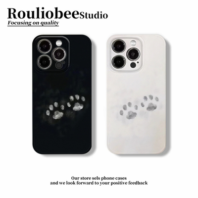 全机型ins简约可爱猫爪印手机壳