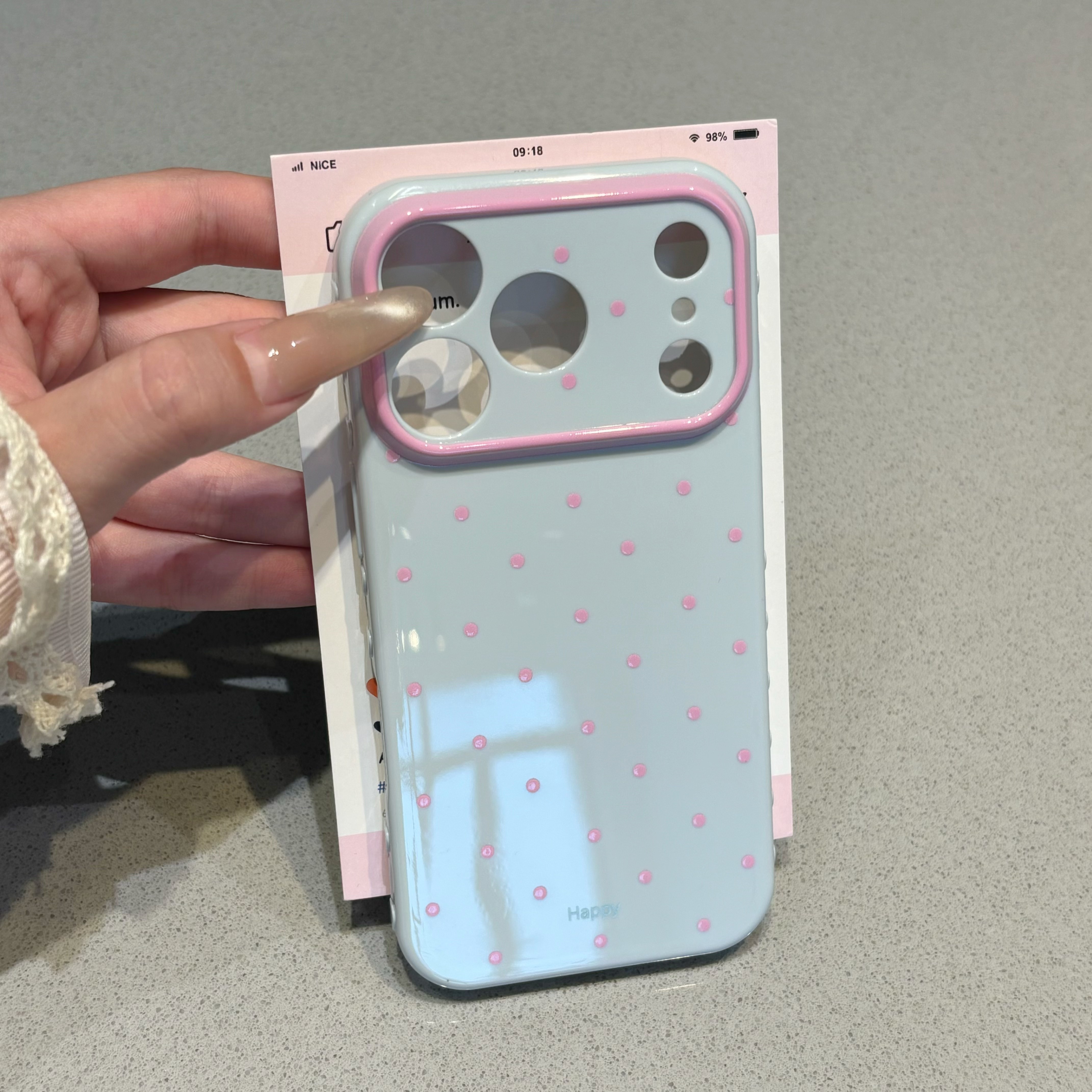情侣韩系简约撞色波点适用苹果17promax手机壳iPhone16/15新款14侧边爱心13华为pura90vivo小米17红米K80oppo
