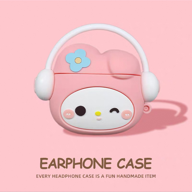 可爱美乐蒂适用airpodspro2保护套airpods4保护壳3三代aipods苹果蓝牙耳机套盒airpod硅胶ipod软壳四Pro2二代