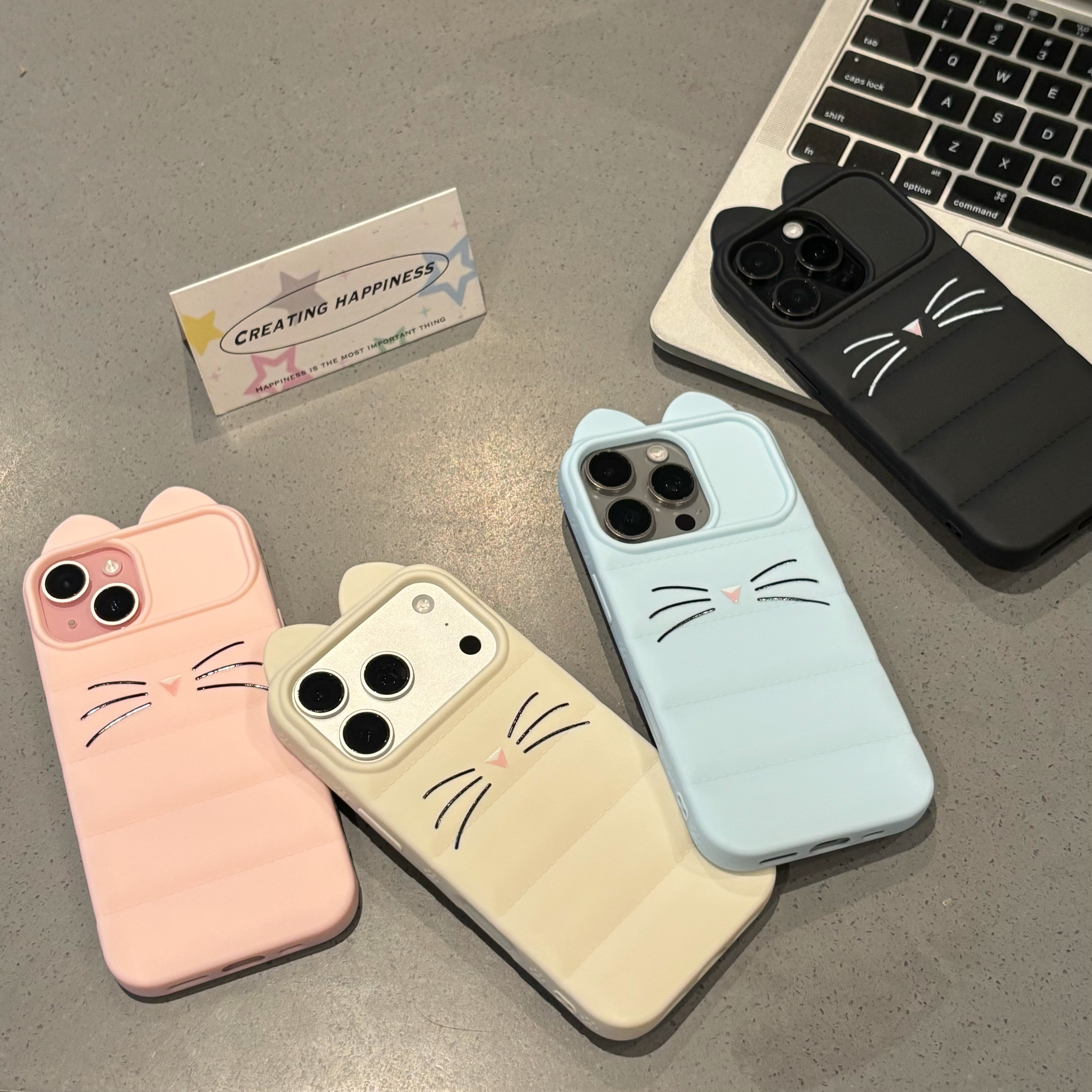 胡须猫17适用于苹果16日韩16promax保护套15简约17promax可爱猫咪耳朵14硅胶13手机壳12软壳11/xs/XR防摔女款