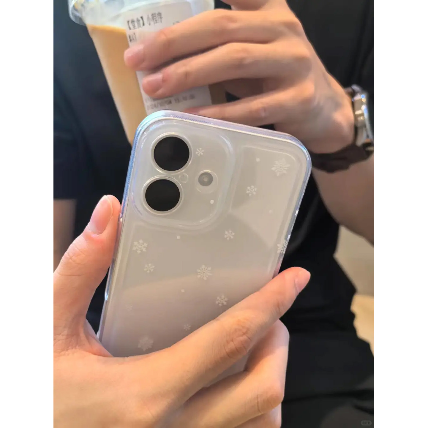 圣诞手机壳适用iPhone16promax新款雪花ins风苹果16简约华为mate60Pro透明小米15透明红米note13圣诞树硅胶套