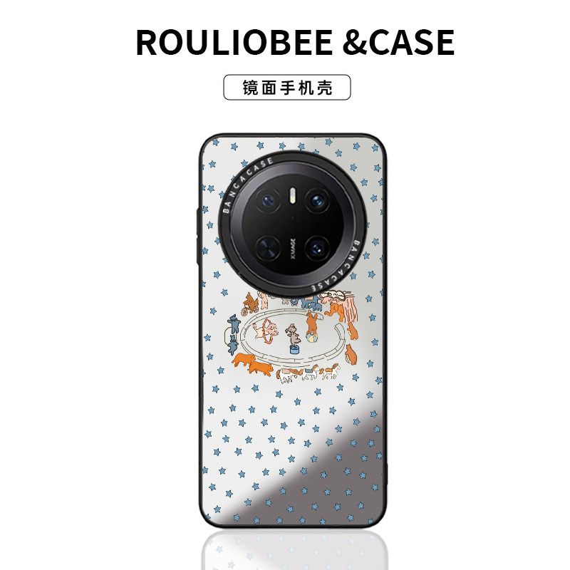 星星游乐园适用苹果17promax英文镜面手机壳iPhone16/15新款14高级感13华为P70荣耀vivoS30小米17红米K80oppo