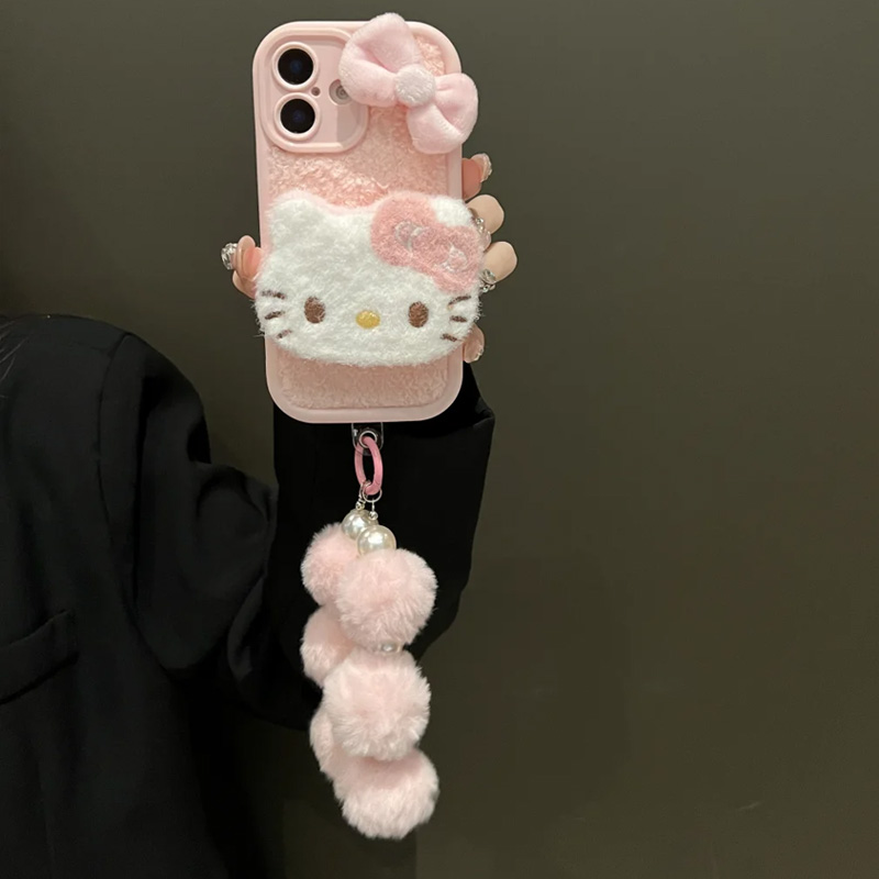 苹果硅胶软壳毛绒卡通可爱kitty