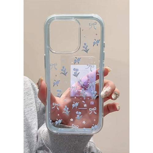 早春蓝碎花适用苹果17promax手机壳iPhone16/15新款13炫彩三合一12华为P70荣耀500vivoS30小米14红米K90oppo