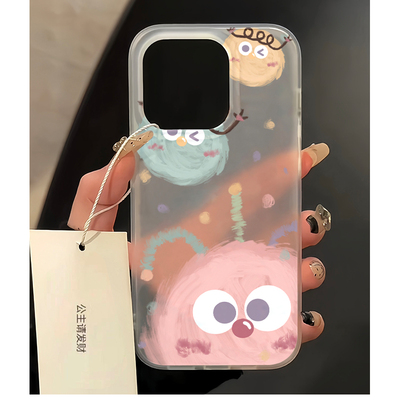 苹果硅胶软壳可爱三只怪兽