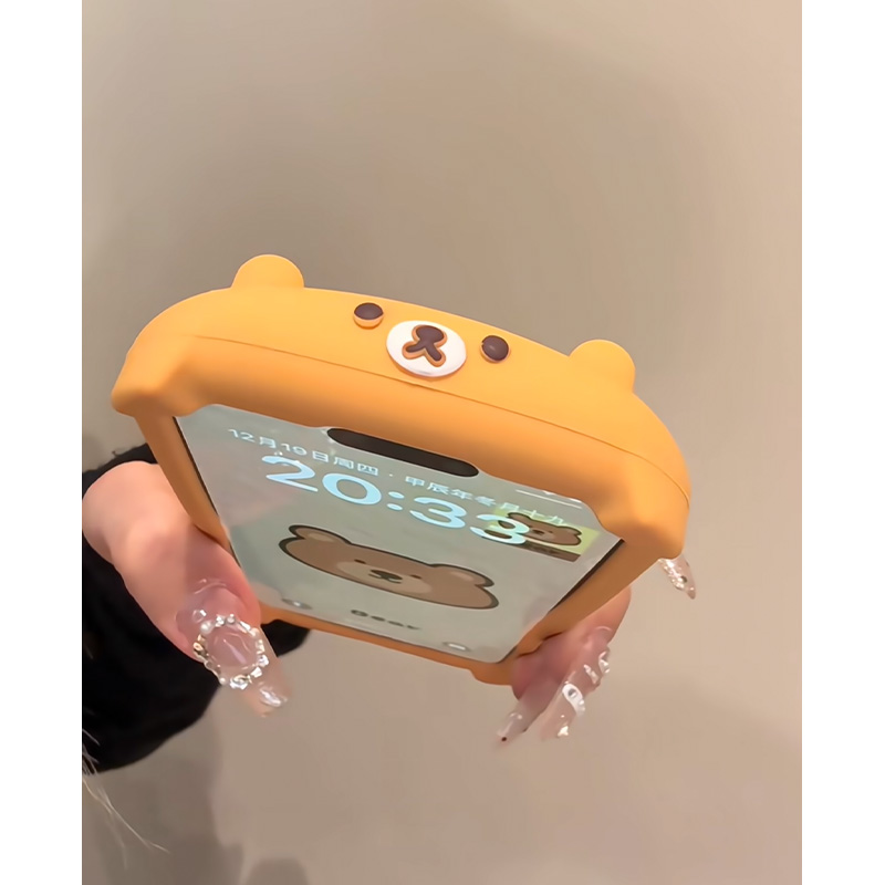 苹果硅胶软壳卡通立体趴趴轻松熊