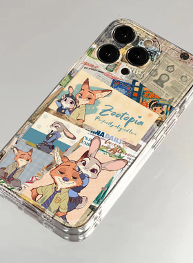 尼克朱迪手机壳苹果17华为mate60疯狂动物城iPhone15Promax小米14任意机型vivo情侣OPPO狐尼克13一对12适用40