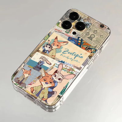 全机型硅胶软壳尼克朱迪情侣卡通