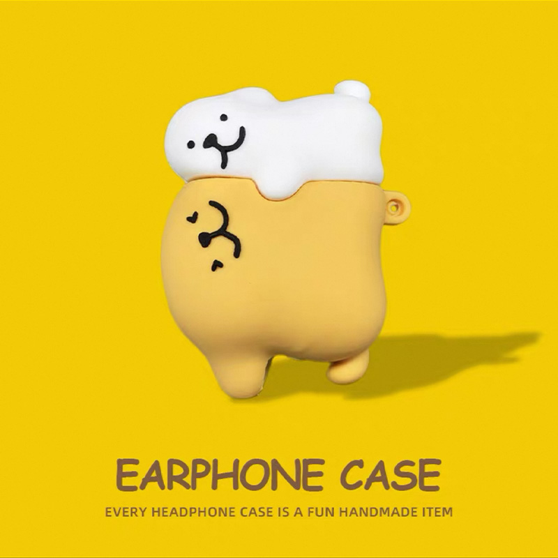 情侣贴贴线条小狗适用苹果airpods4新三代蓝牙无线耳机壳1/2代软硅胶保护套airpodspro二代女款新款小众可爱