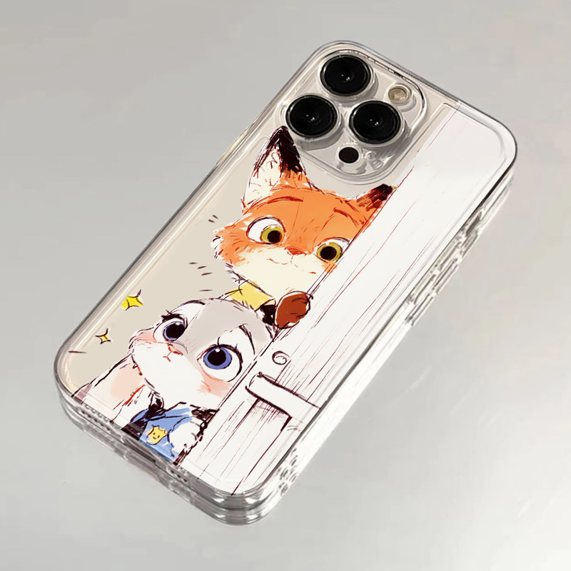 可爱探头朱迪尼克适用iPhone15promax手机壳苹果16华为mate60透明OPPOReno12全包vivo小米14红米note13保护套