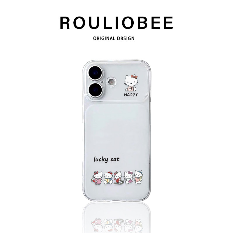 可爱六只小猫适用苹果17手机壳iPhone16/15/14promax新款vivo华为pura90透明x300秒变17大视窗reno15小米17软