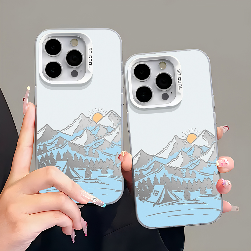 日出雪山手机壳苹果16pro华为pura70日照金山iPhone15Promax小米14ins风vivo高级感OPPO个性13小众12日系适用