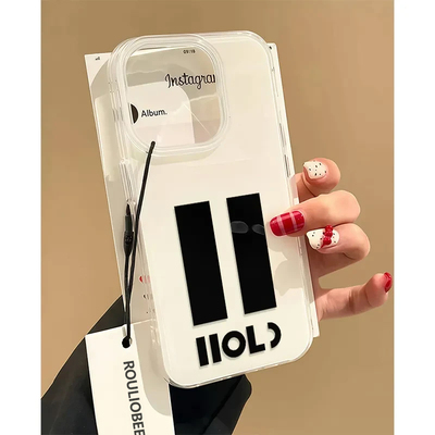 后陡门HOLDOUMEN简约标志适用苹果17promax手机壳iPhone16/15潮流14追星13男女oppo华为荣耀小米vivo防摔软壳