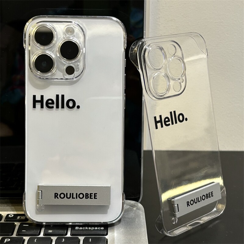全机型无边框支架简约英文Hello