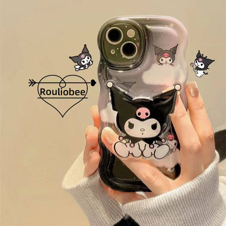 网红卡通可爱库洛米带支架适用iphone14promax苹果13手机壳11新款14