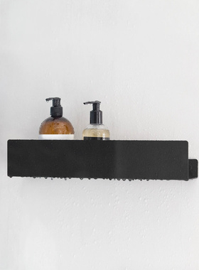 IOA浴室金属卫生间淋浴置物架厕所挂墙搁板收纳置物架简约风层架