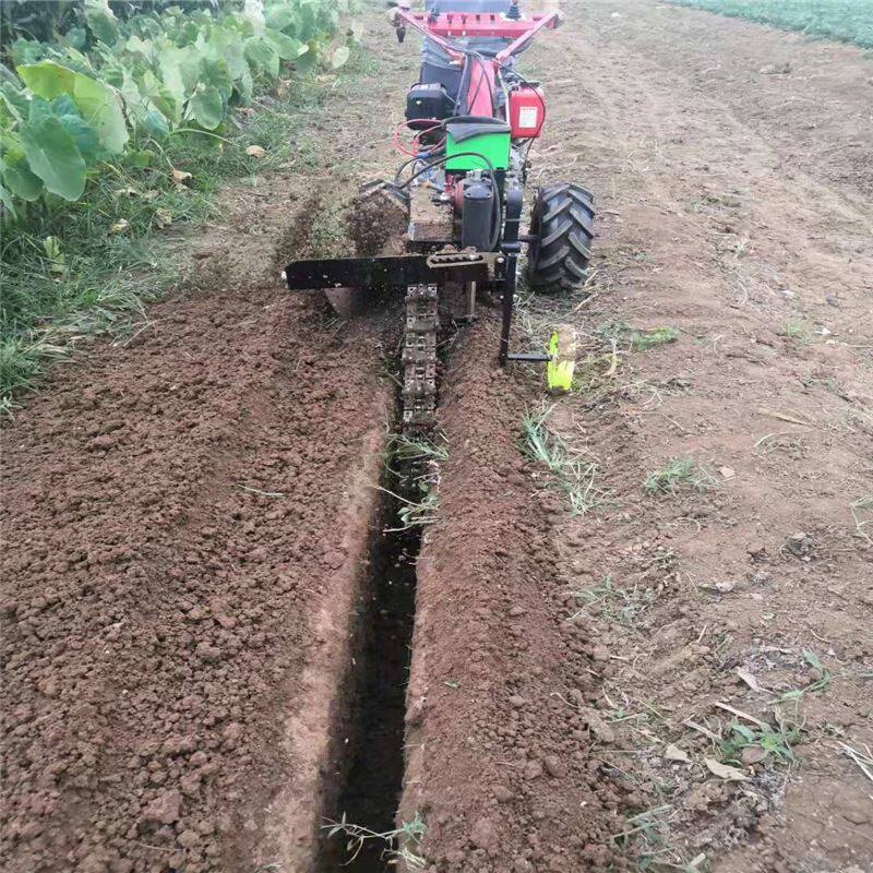果园开沟机沟壁陡峭管道挖坑机工程挖槽小型开沟机械厂家