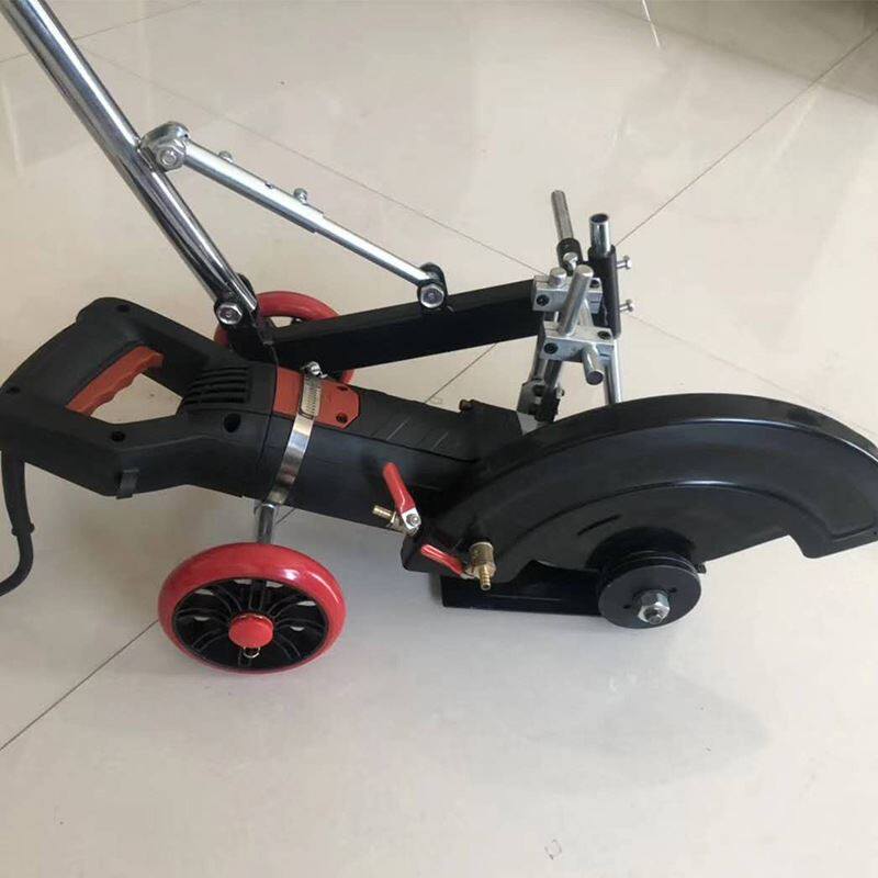 手扶式电动简易切割机 小型路面开沟机 220v路面修补切缝机